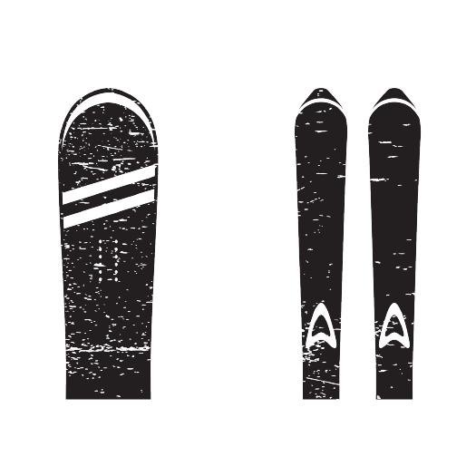 snowboard-skis